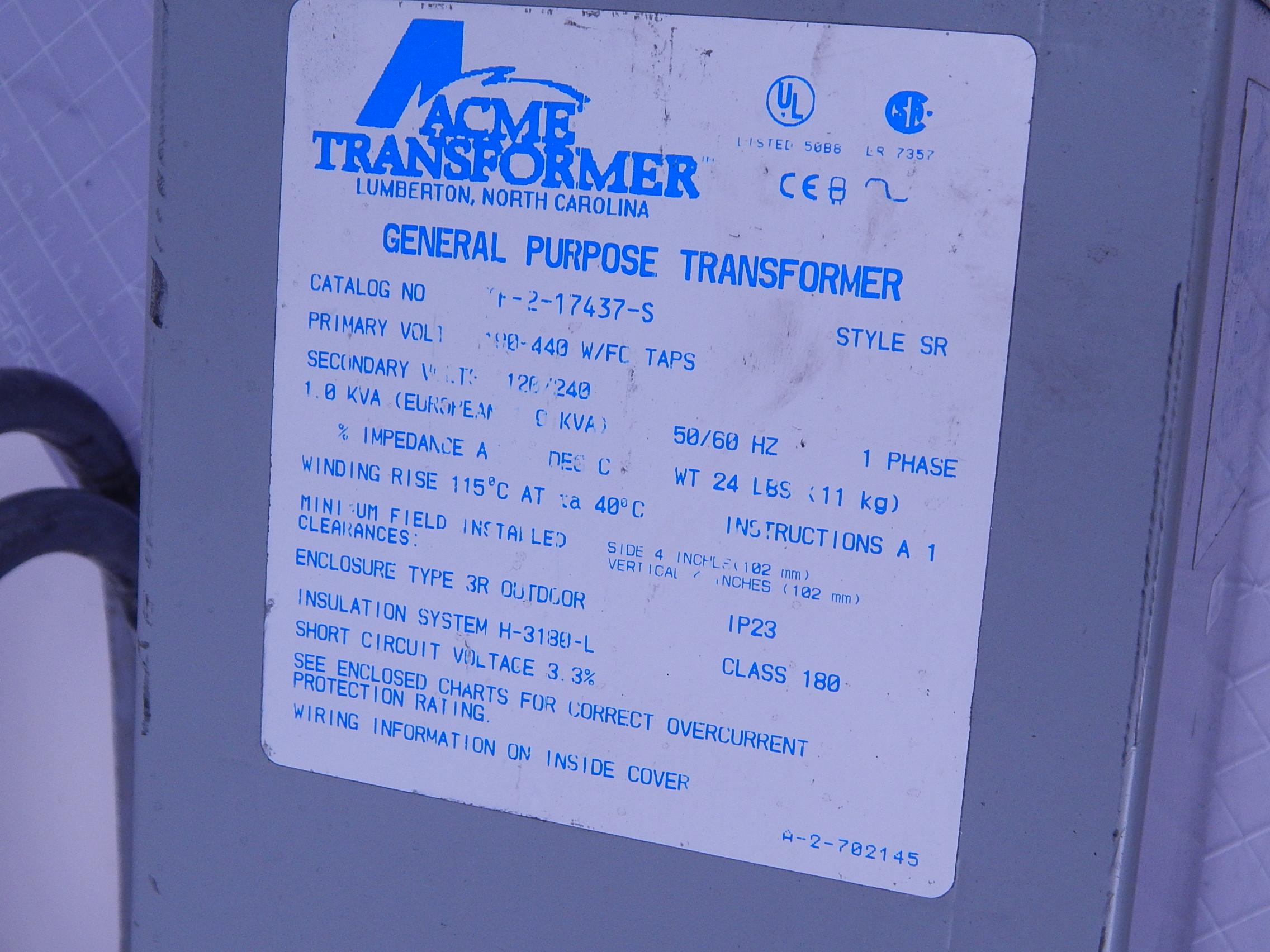 Transformer Kva Chart