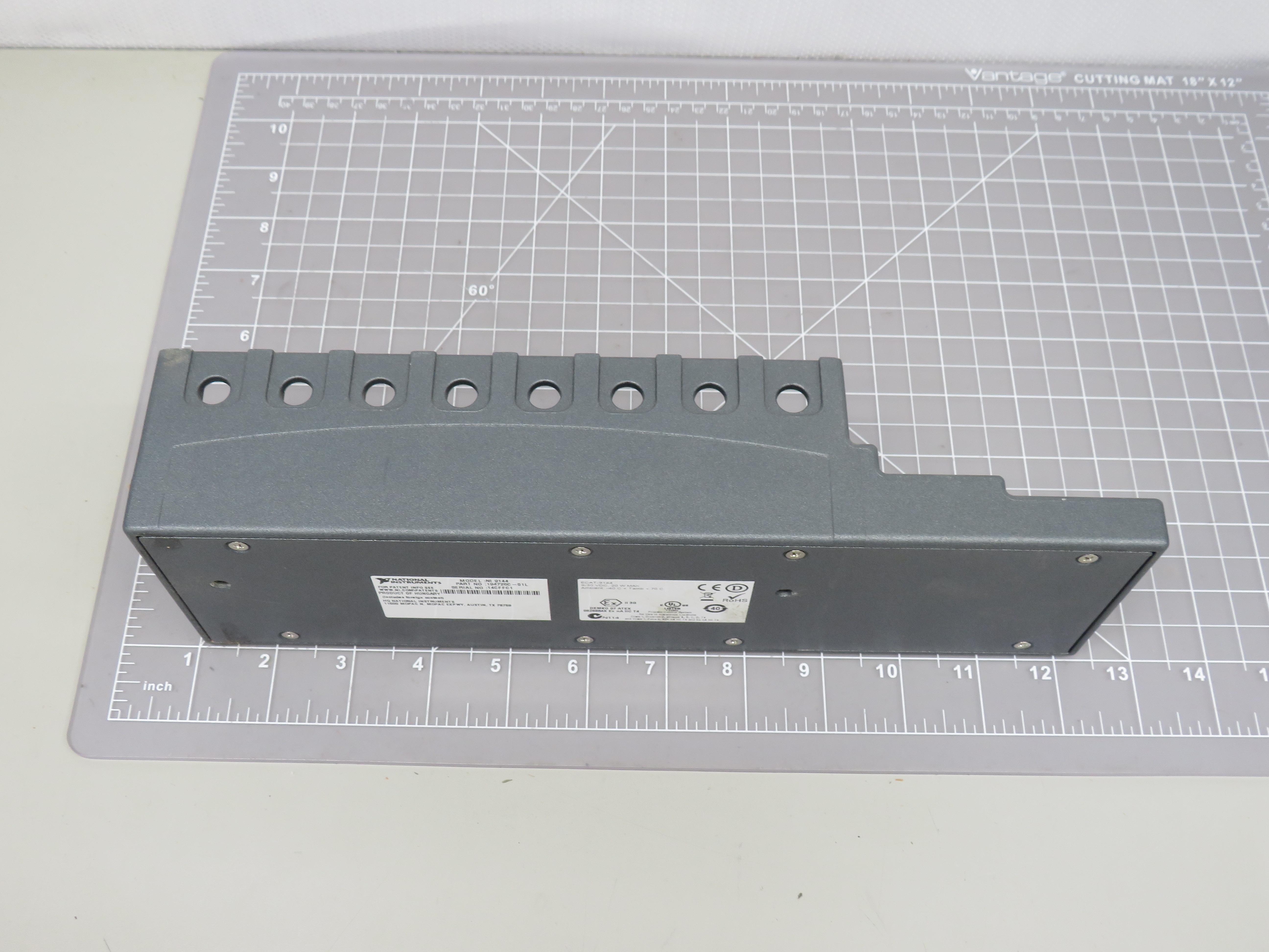 National Instruments NI 9144 194726C-01L 8 Slot EtherCat Slave Chassis ...